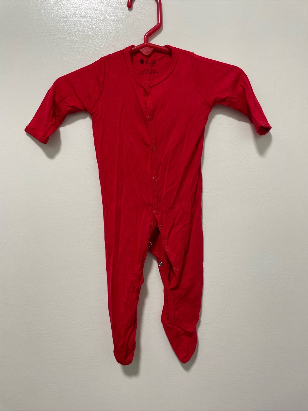 Kyte BABY Red Footed One-Piece baby pajama